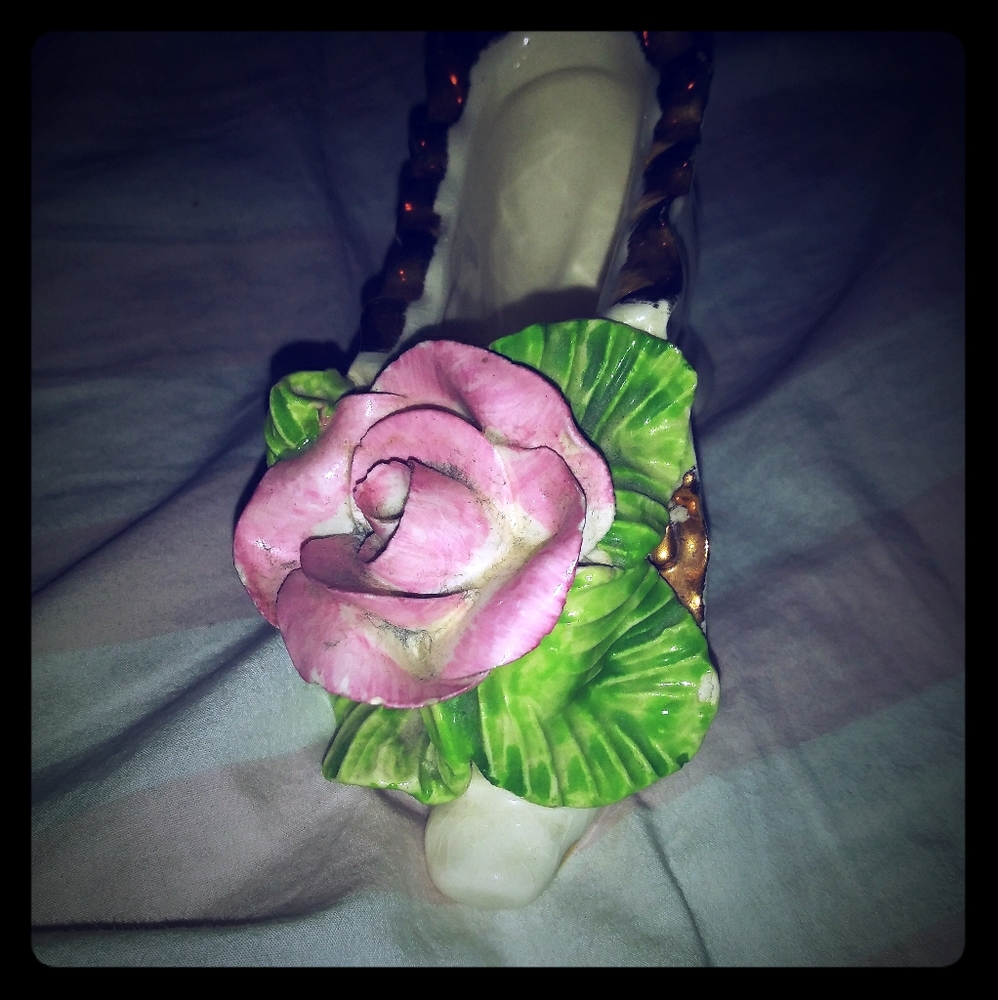 Porcelain Miniature Decorative shoe
